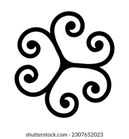 set of triskelion celtic symbol isolated on white background.  vector illustration.