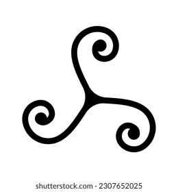 set of triskelion celtic symbol isolated on white background.  vector illustration.