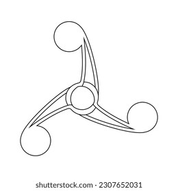 set of triskelion celtic symbol isolated on white background.  vector illustration.