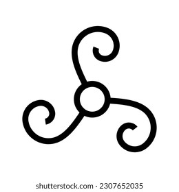 set of triskelion celtic symbol isolated on white background.  vector illustration.
