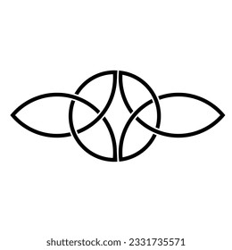 set of triskelion celtic symbol isolated on white background.  vector illustration.