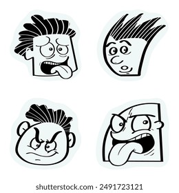 set of troll face doodle