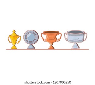 set of trophies icons