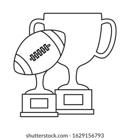 set of trophies isolated icon vector illustration design