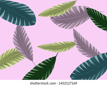 Set of tropical leaves. EPS10 vector. - Vector graphics