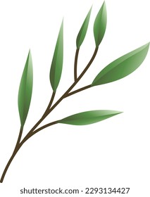 Set Tropical leaves , Jungle palms forest flora nature, Flat Modern design ,isolated on white background  illustration Vector
