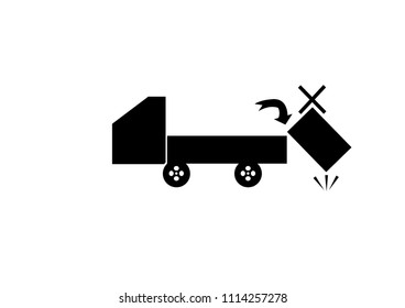 Set of Truck icon illustration isolated vector sign symbol,Not Push Icon.