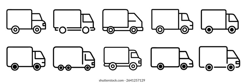 Set of truck icons vector