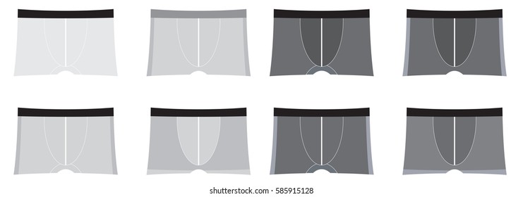 Set of Trunk Men Underwear isolated on white background