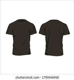 set of tshirt blank template mockup vector design