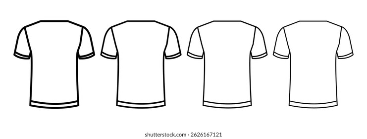 Set of T-shirt icon vector. Unisex apparel vector symbol. fashion clothing symbol. Clothing, fashion, apparel. Vector illustration.
