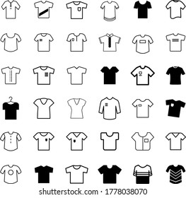 Set of t-shirt icons.  Vector collection.