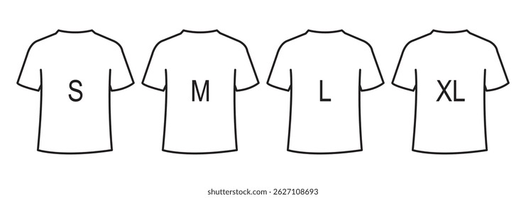 Set of t-shirt icons. Shirt, t-shirt, apparel store. T-shirt design template. Vector illustration. EPS 10