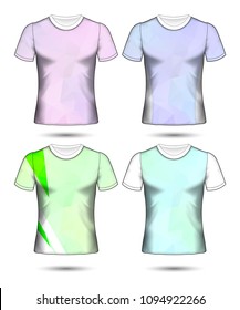 Set of  t-shirt layout design poly template and polo shirt vector illustration 