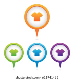 Set of T-Shirt Marker Icons