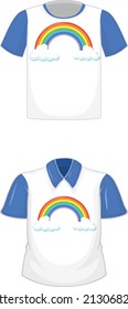 Juego de camisetas y polo con la misma ilustración de patrón
