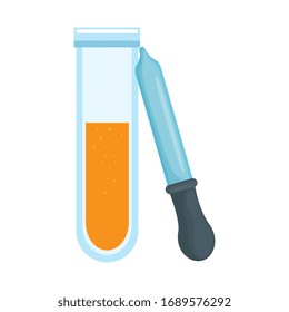 set of tube test with dropper isolated icon vector illustration design
