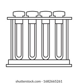 set of tube test laboratory isolated icon vector illustration design