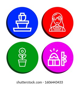 Set of tulip icons. Such as Flower pot, Florist, Flower, Easter , tulip icons