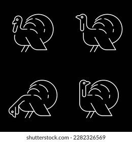 Set of Turkey Logo. Icon design. Template elements