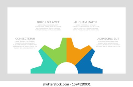 Set of turquoise and green, orange, blue elements for infographic presentation slides with charts, graphs, timeline