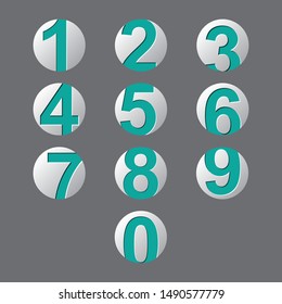 set turquoise number icon 