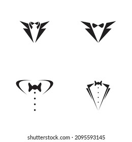 set of Tuxedo Logo template vector icon illustration design - Vector