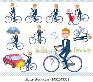 A set of tuxedo man riding a city cycle.There are actions on manners and troubles.It's vector art so it's easy to edit.
