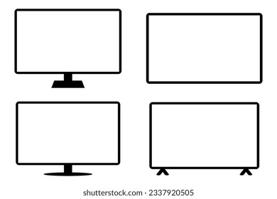 Set of TV models, simple flat icon