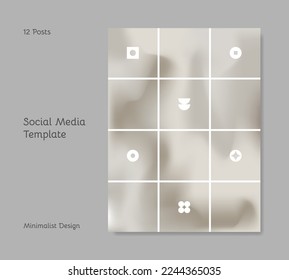 Set of twelve background banners with vintage color.