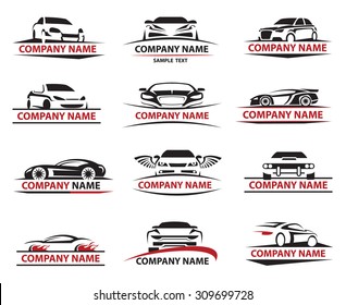 set of twelve car icons set