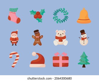 set of twelve holiday items