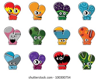 Set of twelve monsters