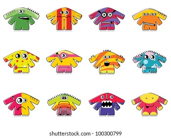 Set of twelve monsters