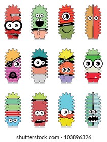 Set of twelve monsters
