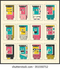 Set of twelve Monsters - vector set