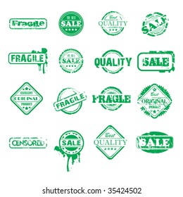 set of twelve stamps