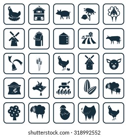 Set of twenty five agriculture icons