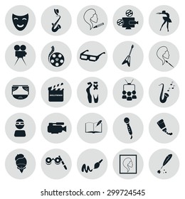 Set of twenty five art icons