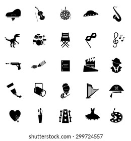 Set of twenty five art icons