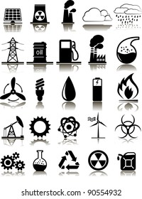 Set of twenty five industrial icons