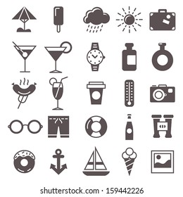 the set of twenty five recreation icons