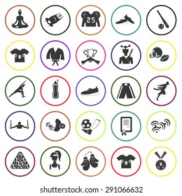 Set of twenty five sport icon