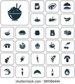 Set of twenty seven food icons