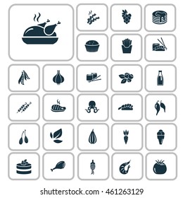 Set of twenty seven food icons