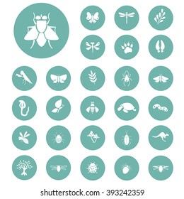 Set of twenty seven nature icons