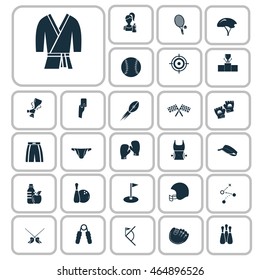 Set of twenty seven sport icons