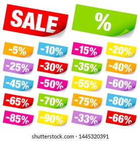 Set Of Twenty-Two Colorful Sticky Notes Sale Minus