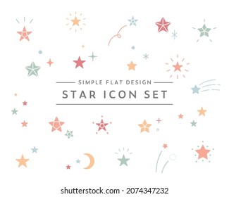 A set of twinkling star icons.
This illustration has elements of simplicity, night, sparkle, and cleanliness.