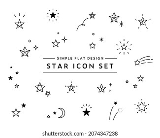 A set of twinkling star icons.
This illustration has elements of simplicity, night, sparkle, and cleanliness.